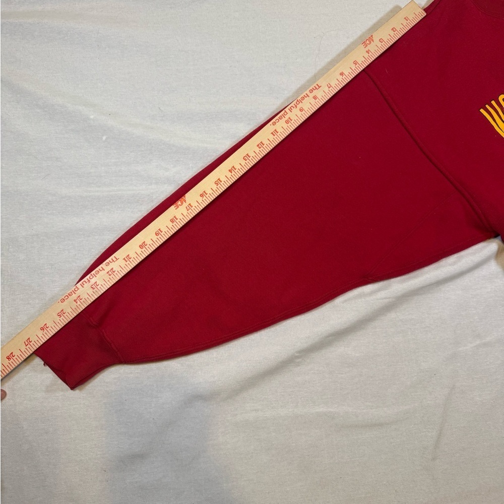 Vintage World Soccer Red Men's Crewneck Sweatshirt - Picture 7 of 8